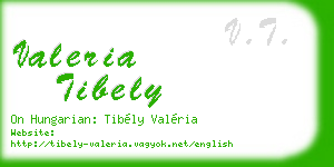valeria tibely business card